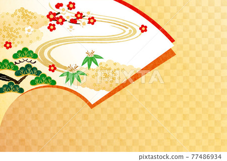 瓦府背景(扇子)2 瓦府背景(扇子)2 77486934