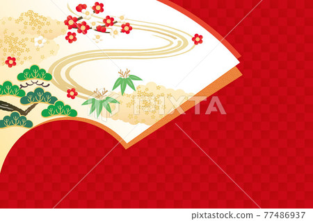 和風背景(扇子)3 beku 和風背景(扇子)3 beku 77486937