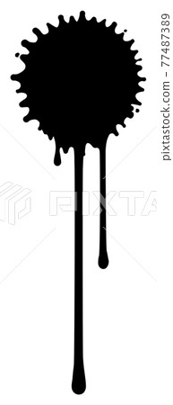 墨水/液體/血濺/濺/濺剪影圖案矢量圖 77487389