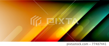 Dynamic lines abstract background. 3D shadow effects and fluid gradients. Modern overlapping forms 77487441
