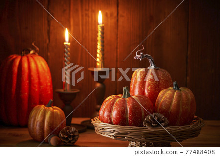 Halloween image with candles 77488408