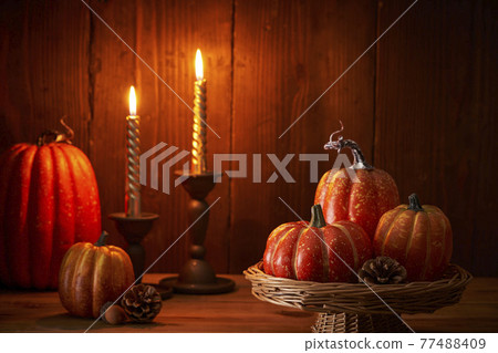 Halloween image with candles 77488409