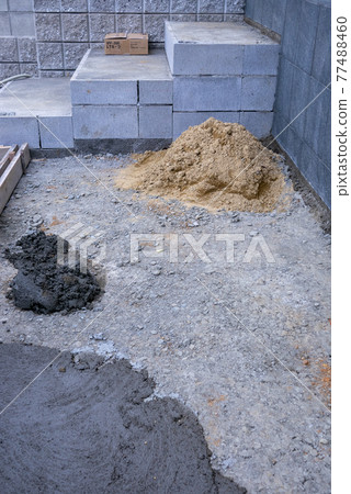 新建獨戶住宅外牆施工（入口樓梯） 77488460