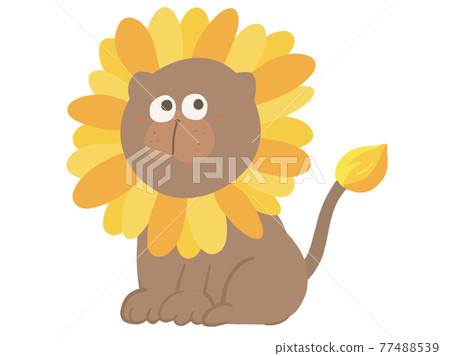 Sunflower lion - Stock Illustration [77488539] - PIXTA