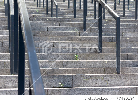 Abstract stairs in modern urban architecture. Monochrome cityscape wallpaper Abstract stairs in modern urban architecture. Monochrome cityscape wallpaper 77489184