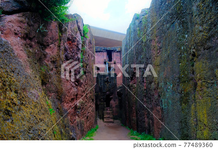 View to Adams Tomb at Lalibela church, Ethiopia View to Adams Tomb at Lalibela church, Ethiopia 77489360
