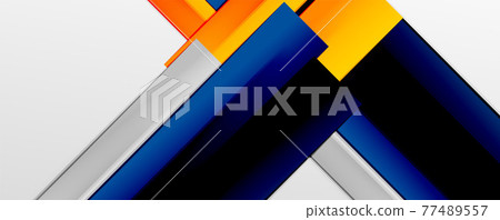 Color abstract lines trendy geometric background for business or technology presentation, internet poster or web brochure cover, wallpaper 77489557