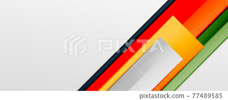 Multicolored lines background. Design template for business or technology presentations, internet posters or web brochure covers 77489585