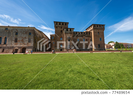 Medieval Castle of San Giorgio in Mantua downtown Italy - Palazzo Ducale 77489654
