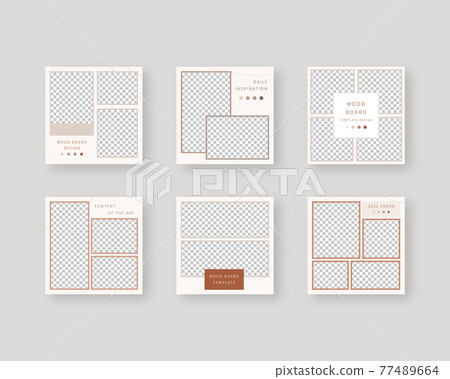 Mood board set. Social media mood board template. Trendy editable social media template. Mockup isolated. Template design. Vector illustration. Mood board set. Social media mood board template. Trendy editable social media template. Mockup isolated. Template design. Vector illustration. 77489664