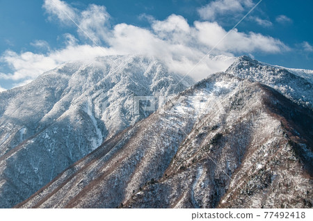 白雪飛舞的近畿最高峰八景山 白雪飛舞的近畿最高峰八景山 77492418