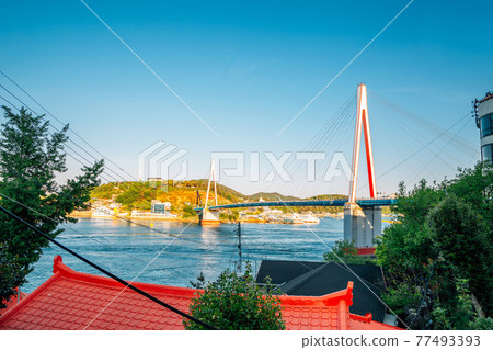 Dolsan bridge and sea village in Yeosu, Korea Dolsan bridge and sea village in Yeosu, Korea 77493393