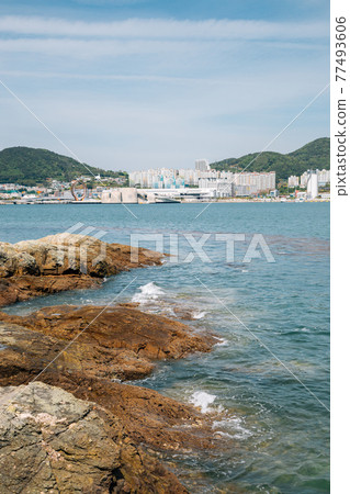 Yeosu Expo park and sea in Yeosu, Korea 77493606