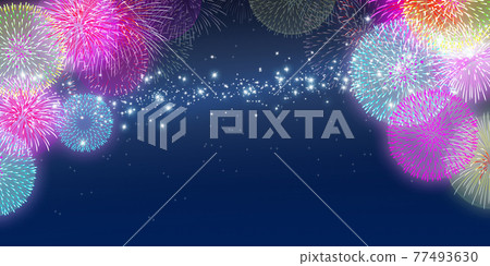 Fireworks display background material Fireworks display background material 77493630