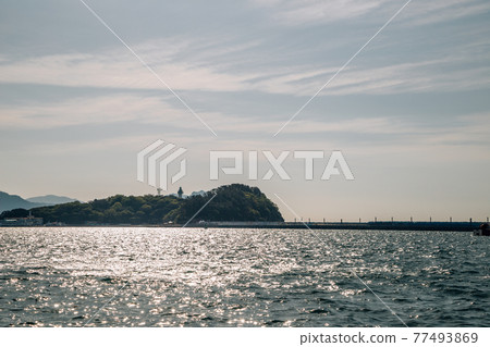 Odongdo Island and sea in Yeosu, Korea 77493869