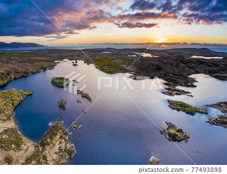 Aerial view of Doon Fort by Portnoo - County Donegal - Ireland 77493898