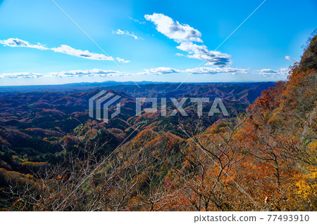 Mountain range seen from Mt. Nantai mountain trail Mountain range seen from Mt. Nantai mountain trail 77493910
