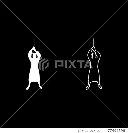 Man with sword machete Cold weapons in hand  77494596