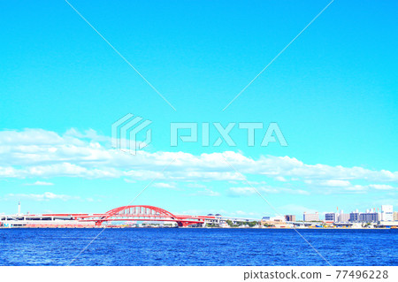 Kobe city scenery, Port Island scenery Kobe city scenery, Port Island scenery 77496228