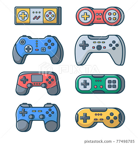 Game joysticks set. Game joysticks set. 77498785