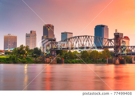 Little Rock, Arkansas, USA skyline on the River Little Rock, Arkansas, USA skyline on the River 77499408