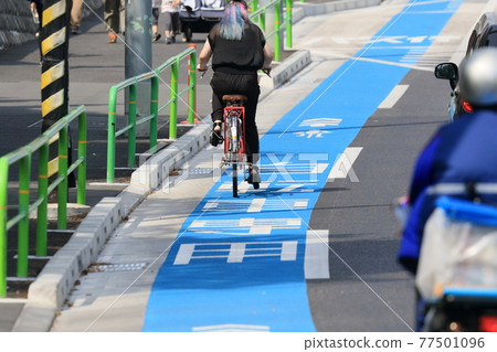 Bicycle lane blue belt Bicycle lane blue belt 77501096