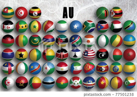 AU(African Union) 55 個國家 Continental Union of Africa 大陸國家 77501238
