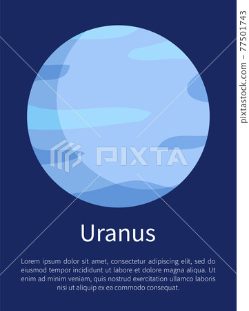 Uranus Planet Vertical Informative Promo Poster - Stock Illustration ...
