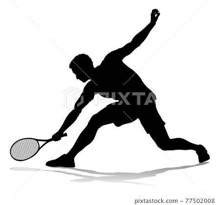 Tennis Silhouette Sport Player Man Tennis Silhouette Sport Player Man 77502008