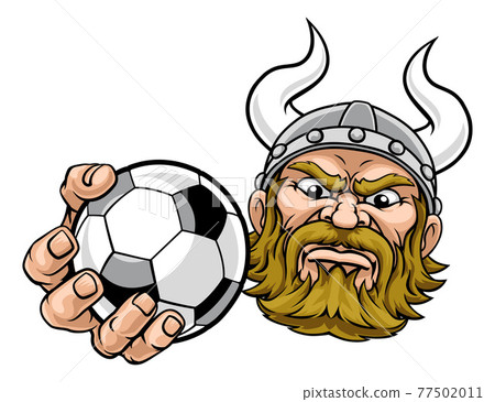 Viking Soccer Football Ball Sports Mascot Cartoon Viking Soccer Football Ball Sports Mascot Cartoon 77502011