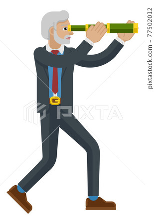 Telescope Spyglass Character Business Concept 77502012