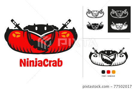 Ninja crab logo concept design for seafood restaurant, sport team and all every use for company. 77502017