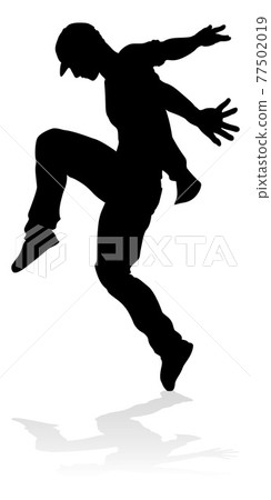Street Dance Dancer Silhouette Street Dance Dancer Silhouette 77502019