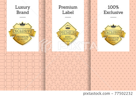 Luxury Brand Premium Label 100 Exclusive Emblem 77502232