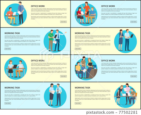 Office Work and Working Task Vector Illustration 77502281