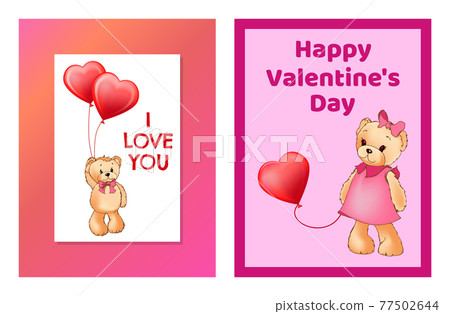 I Love You and Me Teddy Bears Vector I Love You and Me Teddy Bears Vector 77502644