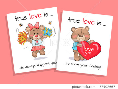 True Love is to Show Feelings, Always Support Set 77502667