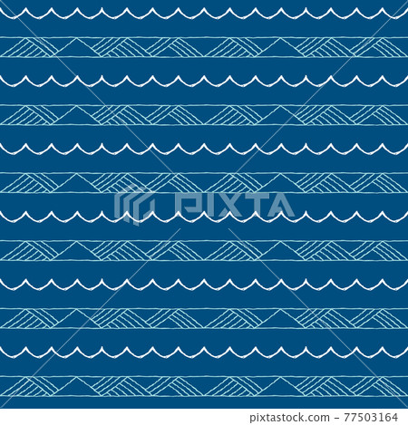 Seamless pattern with geometric elements in tribal style. Prehistoric drawings. Outline. Seamless pattern with geometric elements in tribal style. Prehistoric drawings. Outline. 77503164