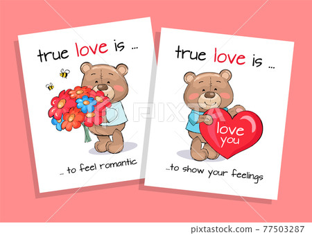 True Love is Feel Romantic and Show Feelings Set True Love is Feel Romantic and Show Feelings Set 77503287