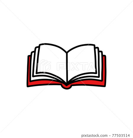 book doodle icon, vector color line illustration book doodle icon, vector color line illustration 77503514