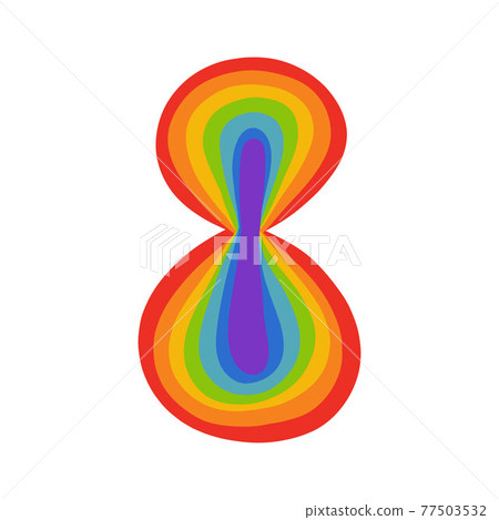 rainbow 8 happy womens day doodle icon, vector color illustration rainbow 8 happy womens day doodle icon, vector color illustration 77503532