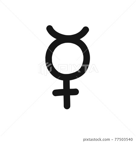 hermaphroditus symbol doodle icon, vector line illustration hermaphroditus symbol doodle icon, vector line illustration 77503540