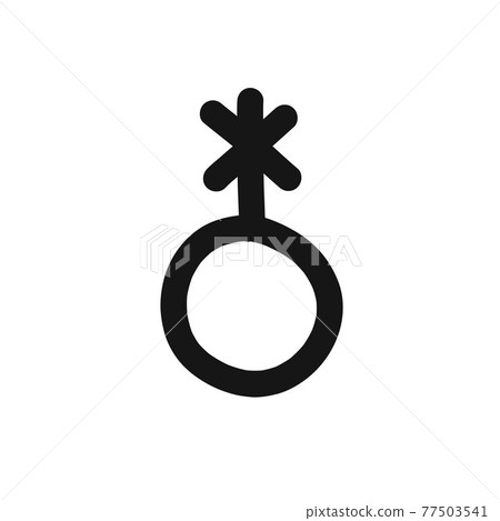 genderqueer symbol doodle icon, vector line illustration genderqueer symbol doodle icon, vector line illustration 77503541