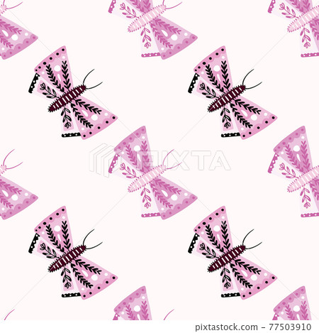 Isolated seamless nature pattern with pink and... - Stock Illustration ...