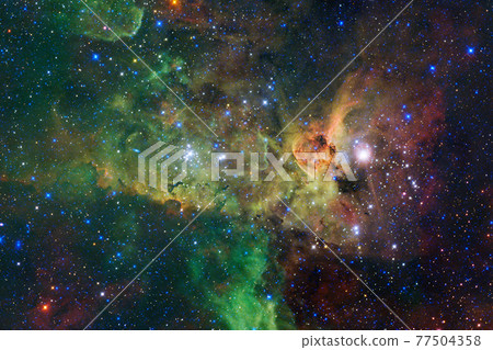 Nebula, cluster of stars in deep space. Elements of this image furnished by NASA 77504358