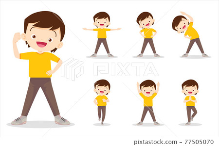 bundle set of boy on exercise various actions bundle set of boy on exercise various actions 77505070