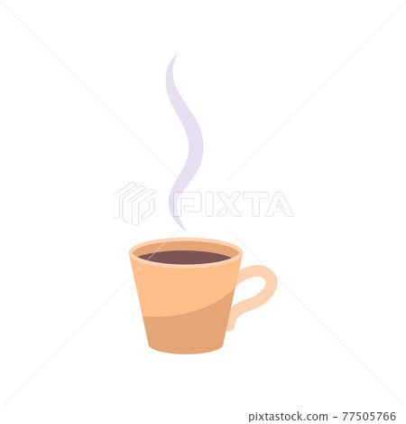 Hot Drink Flat Composition 77505766