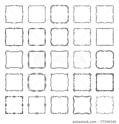 Beautiful Vintage Monogram Frame. Vector Ornate Calligraphic Design Element. 77506540