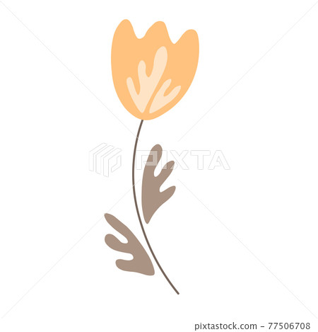 Floral element on traditional folk art ornaments. Isolated colorful scandy flowers. Scandinavian style. Sweden nordic style. Vector illustration Floral element on traditional folk art ornaments. Isolated colorful scandy flowers. Scandinavian style. Sweden nordic style. Vector illustration 77506708