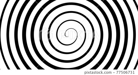 Swirl hypnotic black and white spiral. Monochrome abstract background. Vector flat geometric illustration.Template design for banner, website, template, leaflet, brochure, poster Swirl hypnotic black and white spiral. Monochrome abstract background. Vector flat geometric illustration.Template design for banner, website, template, leaflet, brochure, poster 77506731